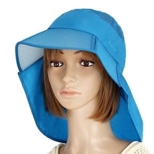 Myshop11 אקססוריז Women Summer Foldable Thin Breathable Wide Brim Beach Hat Outdoor Sport Sunscreen Visor Cap