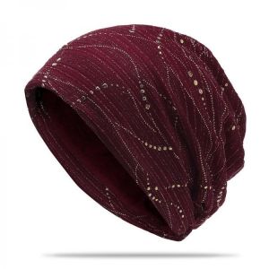 Myshop11 אקססוריז Women Ethnic Cotton Breathable Beanie Cap Fashion Print Brimless Cap
