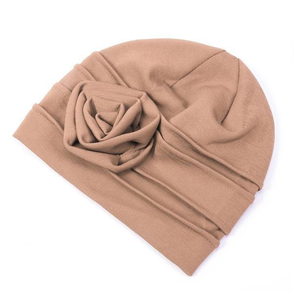 Myshop11 אקססוריז Women Vintage Muslim Floral Headband Beanie Cap Casual Headgear Chemotherapy Turban Hat
