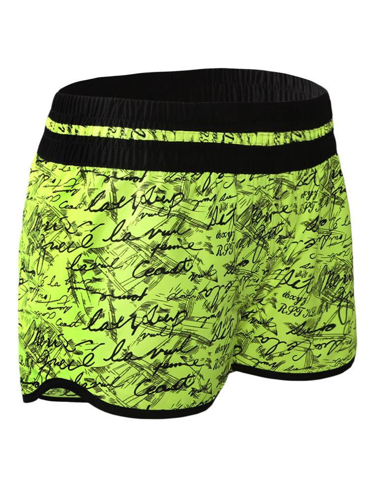 Myshop11 בגדי נשים Summer Vacation Surf Beach Casual Wild Boxer Swimwear Shorts