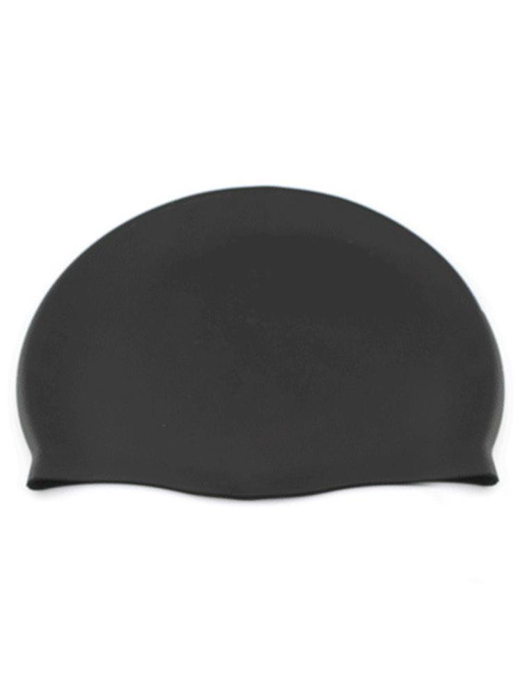 Myshop11 בגדי נשים Silica Gel Adult Soild Color Long Hair Sports Waterproof Pool Swimming Cap