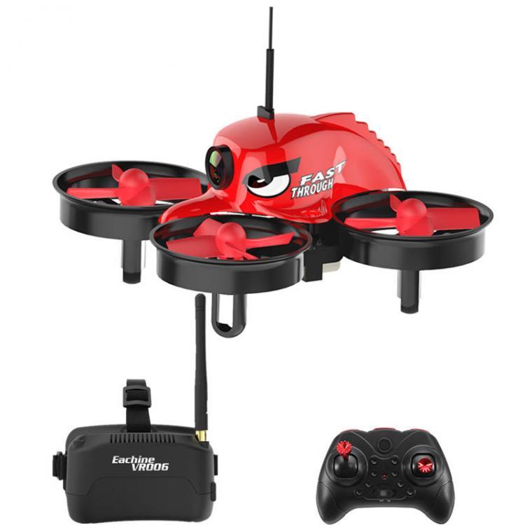 Myshop11 צעצועים ותחביבים  Eachine E013 Micro FPV RC Drone Quadcopter With 5.8G 1000TVL 40CH Camera VR006 VR-006 3 Inch Goggles